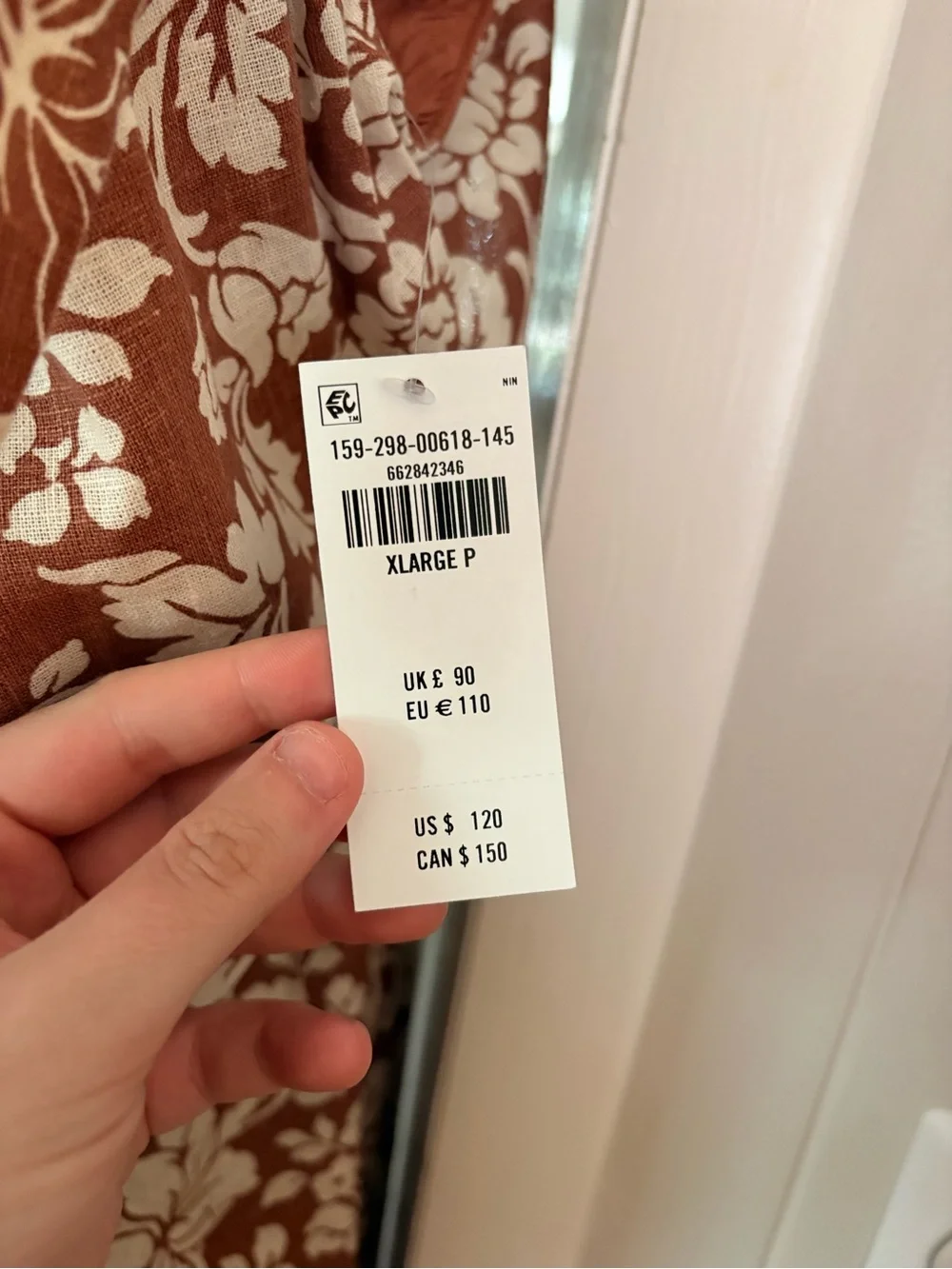 NWT Abercrombie & Fitch Julia Slip Cutout Maxi Dress in Brown Floral - XL Petite